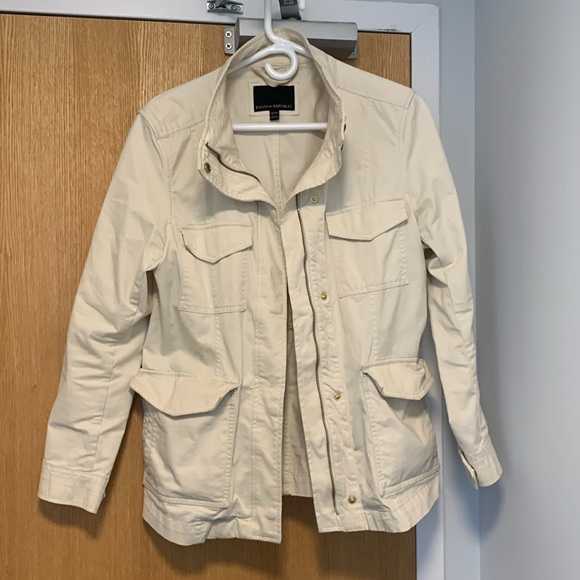 Banana Republic cream utility jacket medium - Picture 2 of 5
